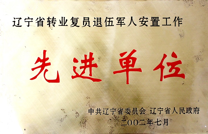 10（2002年遼寧省轉業(yè)復員退伍軍人安置工作先進單位）